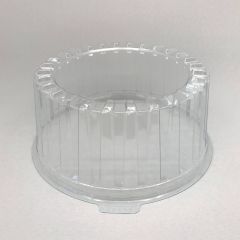 Clear PET dome lid for cake container ø180mm, H85mm, 140pcs/box