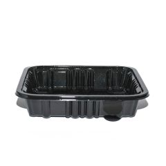 Cake container base, black, 85x85mm, rPET, 600psc