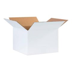 Cardboard box 374x259x200mm, white/brown