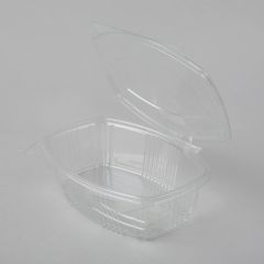 Clear oval deli container with lid 500ml, PET, 500pcs/box