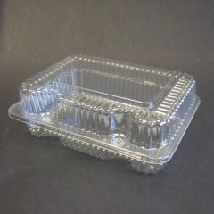 With lid clear OPS cake container 1300ml, 170x120x70mm, 400pcs/box