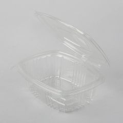 Clear oval deli container with lid 250ml, PET, 600pcs/box