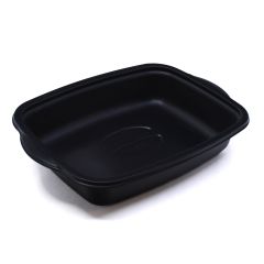 Black hot food container FMA 1000ml, 254x187x48mm, PP, 200pcs/box