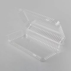 With lid clear bar cake container K-37, 215x107x49mm, OPS, box 300psc