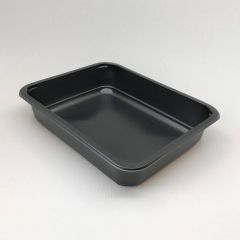 Keevitatav karp 1400ml 1-osaline 227x178x50mm, must PP, kastis 320tk