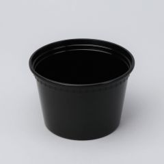 Контейнер для супа - круглый 450мл РР чёрный Ø117, 25шт/упак