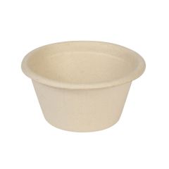 Sugarcane sauce cup 59ml, Ø62mm, beige, 50pcs
