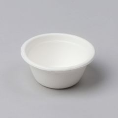Sugarcane sauce container 60ml, ø70mm white, 50pcs/pack