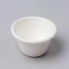 Sugarcane sauce container 110ml ø75mm, white, 50pcs/pack