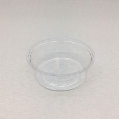 Biodegradable sauce container 60ml ø72mm, transparent PLA, 100pcs/pack