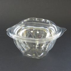 Clear round deli container with lid 750ml, ø 137mm, H90mm, PET, 50pcs/pack