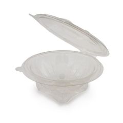 Ümar kaanega toidukarp 750ml, ø 137mm, H90mm, läbip, PET, pakis 50tk