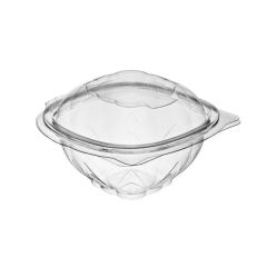 Clear round deli container with lid 250ml, ø 100mm, H69mm, PET, 50pcs/pack