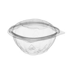Clear round deli container with lid 375ml, ø 110mm, H78mm, PET, 50pcs/pack