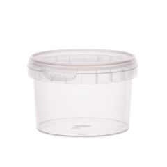 Transparent round plastic deli container with lid 120ml, PP, box 1174tk