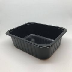 M2 black PP sealable salad container 5000ml, 285x220x100mm, 48pcs/pack