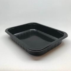 M2 black PP sealable salad container 2500ml, 312x245x55mm, 26pcs/pack