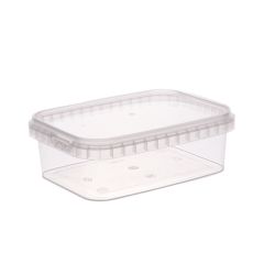 Transparent rectangular PP container with lid 280mll, 517psc/box