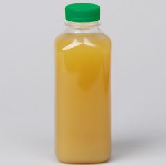 Clear square plastic bottle 1l, PET, 70pcs/pack