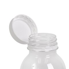 Kork kinnitiga pudelitele 250/330/400/500/1000ml, 38mm, HDPE, valge