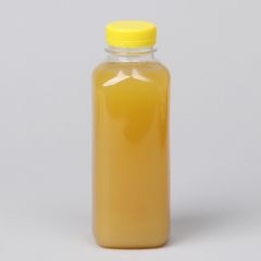 Clear square plastic bottle 0,5l, PET, 104pcs/pack