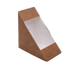 Triangle sandwich box, PLA window, 123x72x123, 500pcs