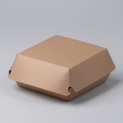 Бумажные коробки для гамбургеров XXL, 140x140x100мм, коричневый, 50шт/упак