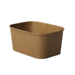 Paper container 1000ml, 170x120x75mm, brown, 50pcs/pack