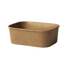 Paper container 750ml, 170x120x55mm, brown, 50pcs/pack