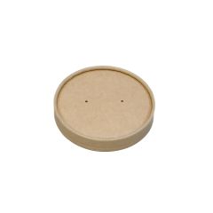 Brown craft lid for 350ml soup cup with ø90mm, 20pk x 25psc
