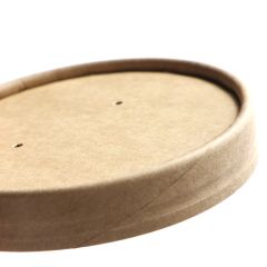 Brown craft lid for 770ml soup cup with ø117mm, 25psc