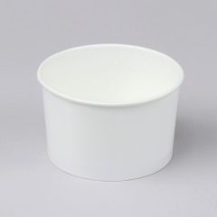 Белая бумажная чашка для мороженого 245мл, 25шт/упак