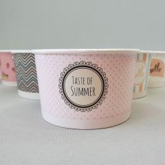 Colored paper cup for ice cream 245ml, 25pcs/pack