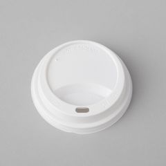 High white PS lid for coffee cup ø80mm, 100pcs/pack