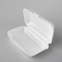 White foam 1-comp. lunch box HP3, 230x130x72mm, XPS, 125pcs/pack