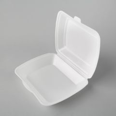 White foam 1-comp. lunch box HP4, 230x195x72mm, XPS, 100pcs/pack