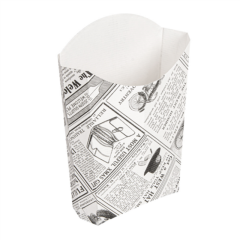 Fries pocket, newspaper print, micro cardboard, 200pcs