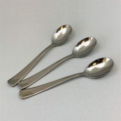 Reusable Mozaik silver style plastic soup spoon 170mm, PS, 10pcs/pack