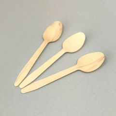 Wooden tablespoon 160mm, brown, 100pcs/pack