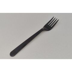 Reusable extra strong black fork 180mm, PS, 50pcs/pack