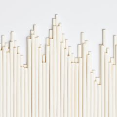 Kokteilikõrs paberist valge, 210×8mm, 500tk