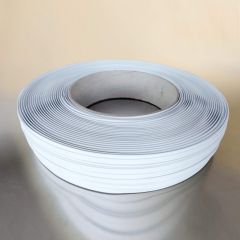 White clipband 8mmx600m, 0,6mm PP/steelwire
