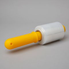 Мини-диспенсер для стретч-пленки 100мм, желтый пластик