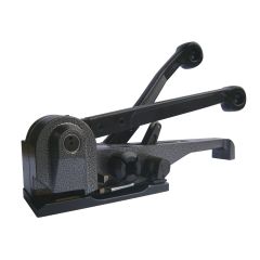 Gray metal manual tool for PP ja PET strap 12-13mm