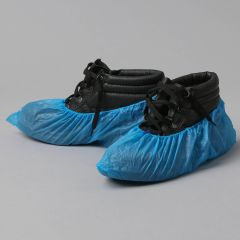 Water resistant blue shoe covers UNI, PE, 100pcs/pack