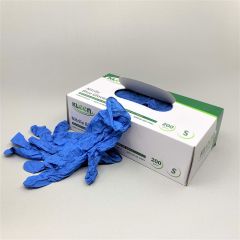 Hитриловые перчатки без пудры, размер S, синие 200шт/упак