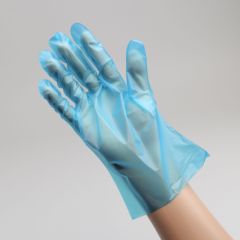 Blue TPE thermoplastic elastomer gloves, size L, 100pcs/pack