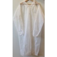 Lab coat with button snaps, white PP