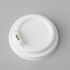 With high drinking hole white PS lid for ø 80mm coffee cup, 50pcs/pack