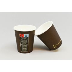 Brown paper hot cup Coffee 4 You 250ml, ø 80mm, 100pcs/pack